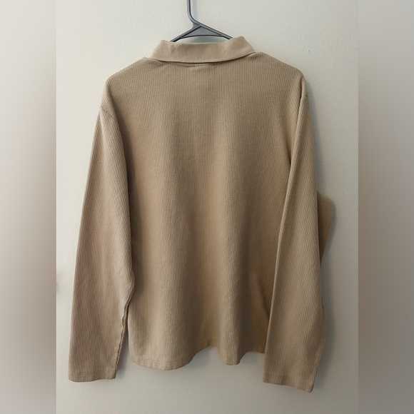 H&M Beige Long Sleeve Polo Shirt - Picture 2 of 6